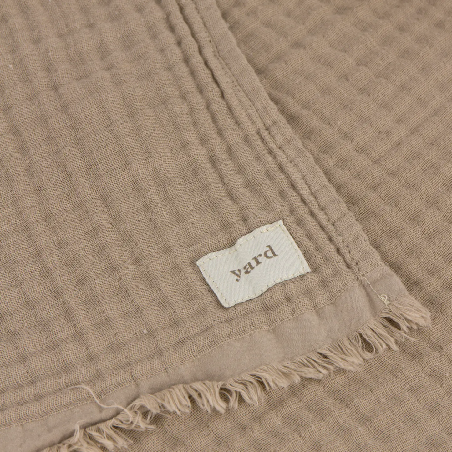 Lark Muslin Cotton Extra Large Throw in Mole