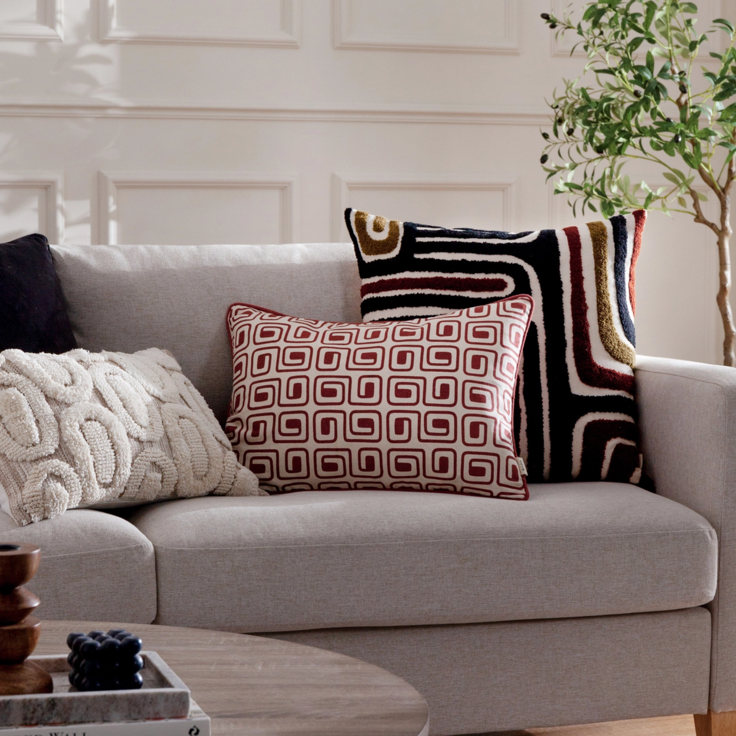 Fosse Tufted Cushion Cover in Natural