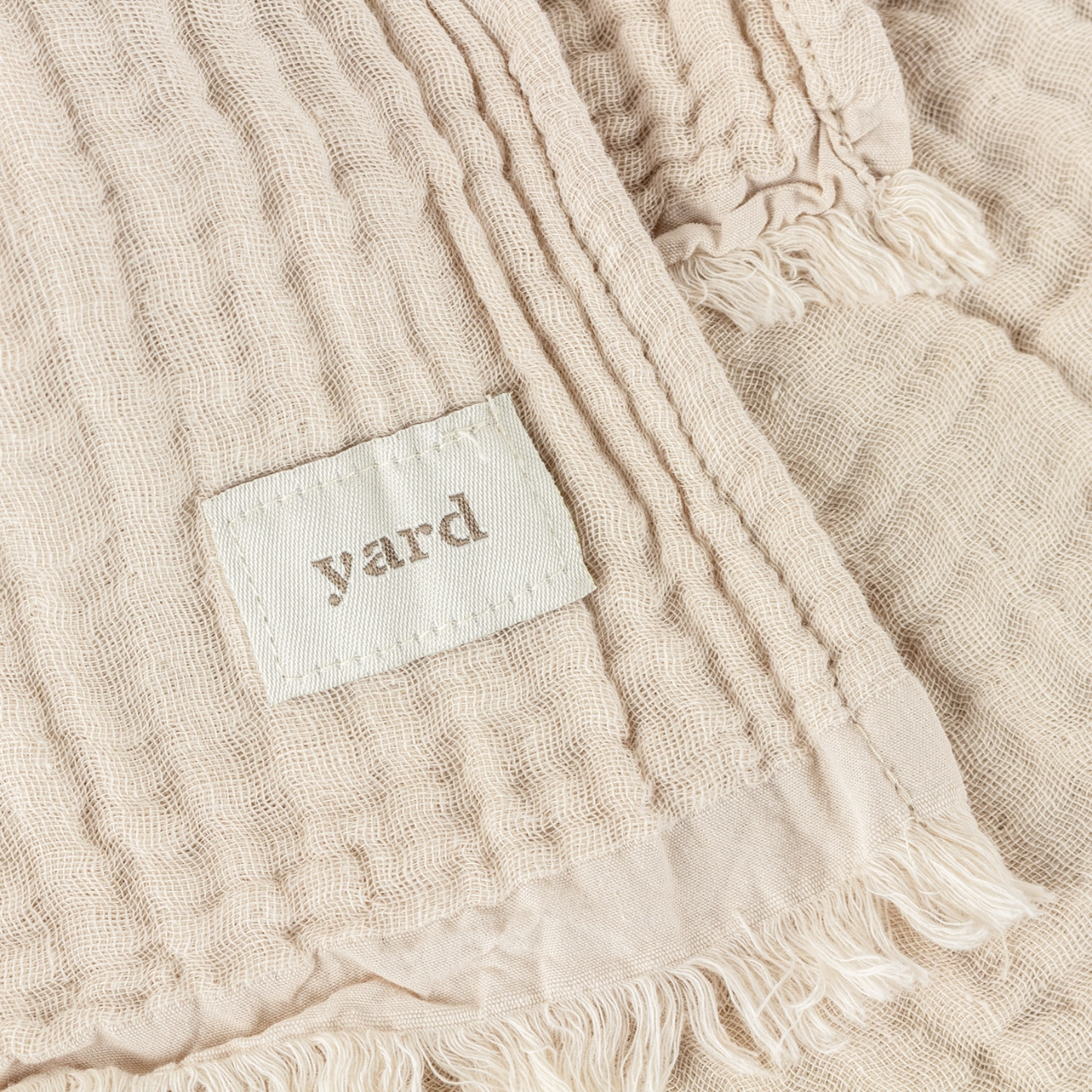 Lark Muslin Cotton Large Throw in Natural