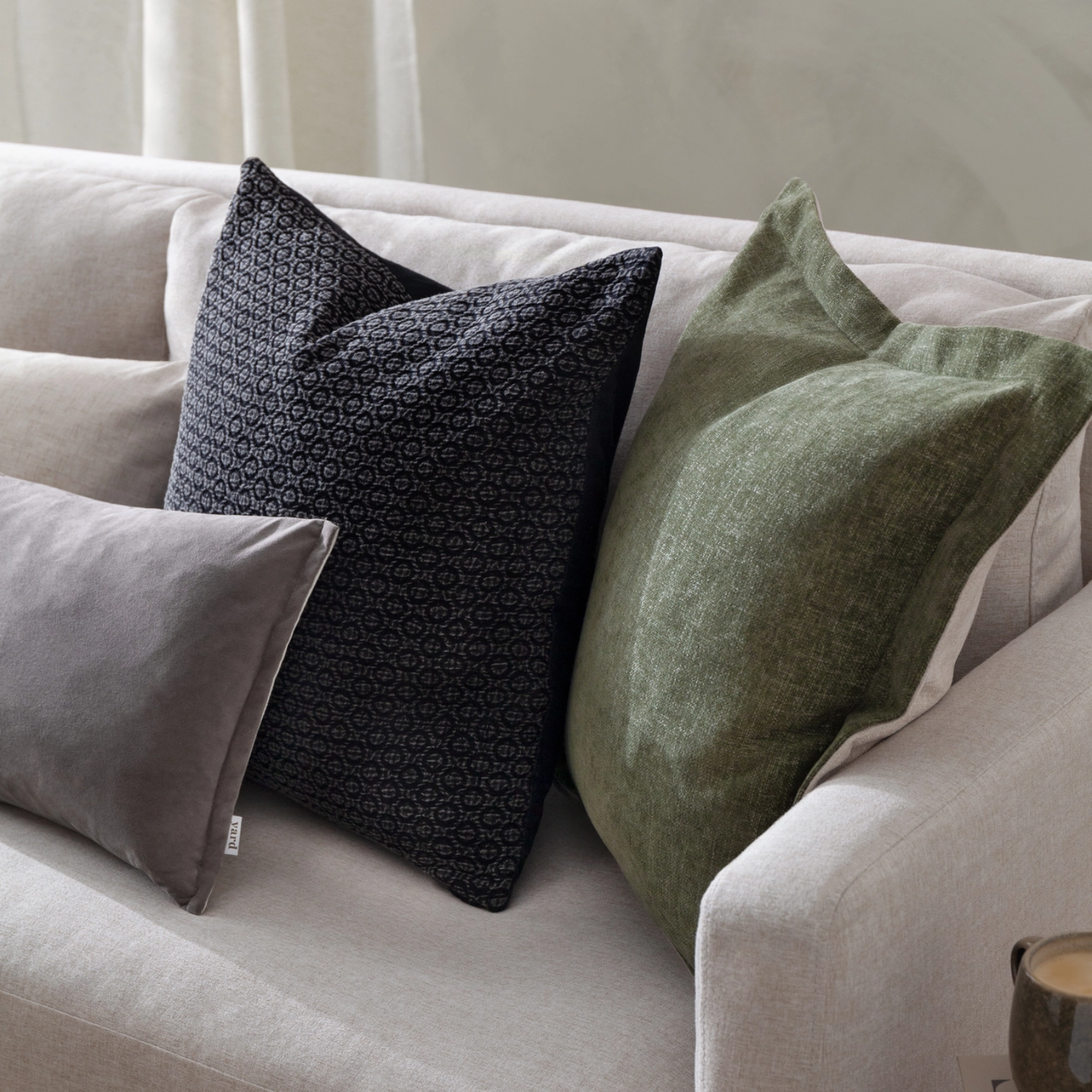 Dune Chenille Cushion Cover in Moss