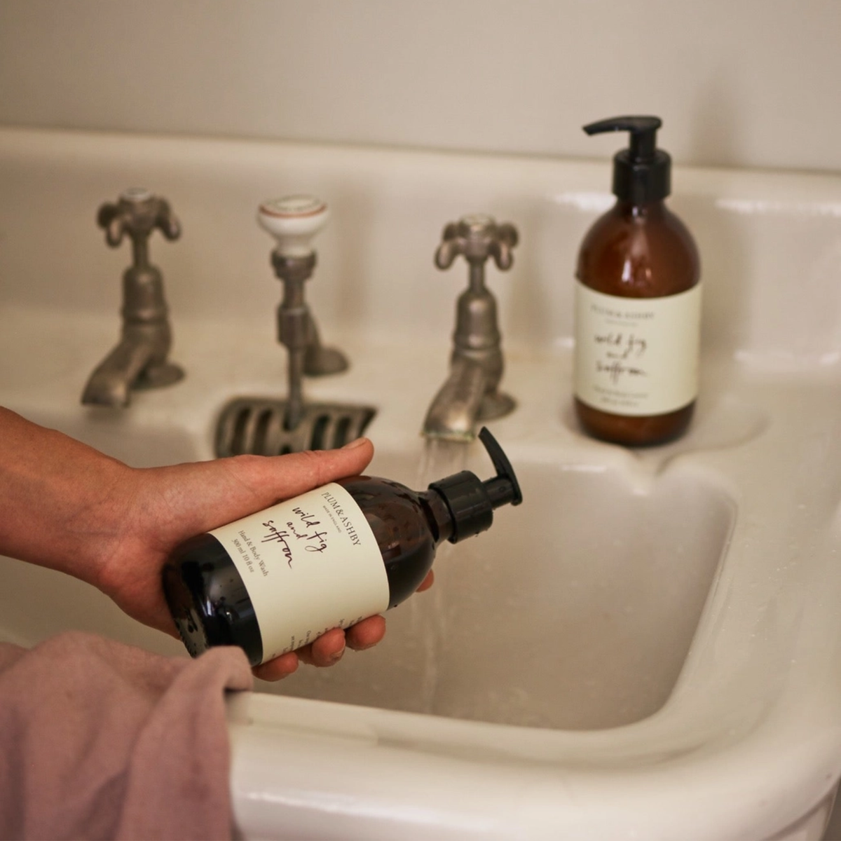 P&A Wild Fig & Saffron Hand Soap and Lotion Set, 300ml