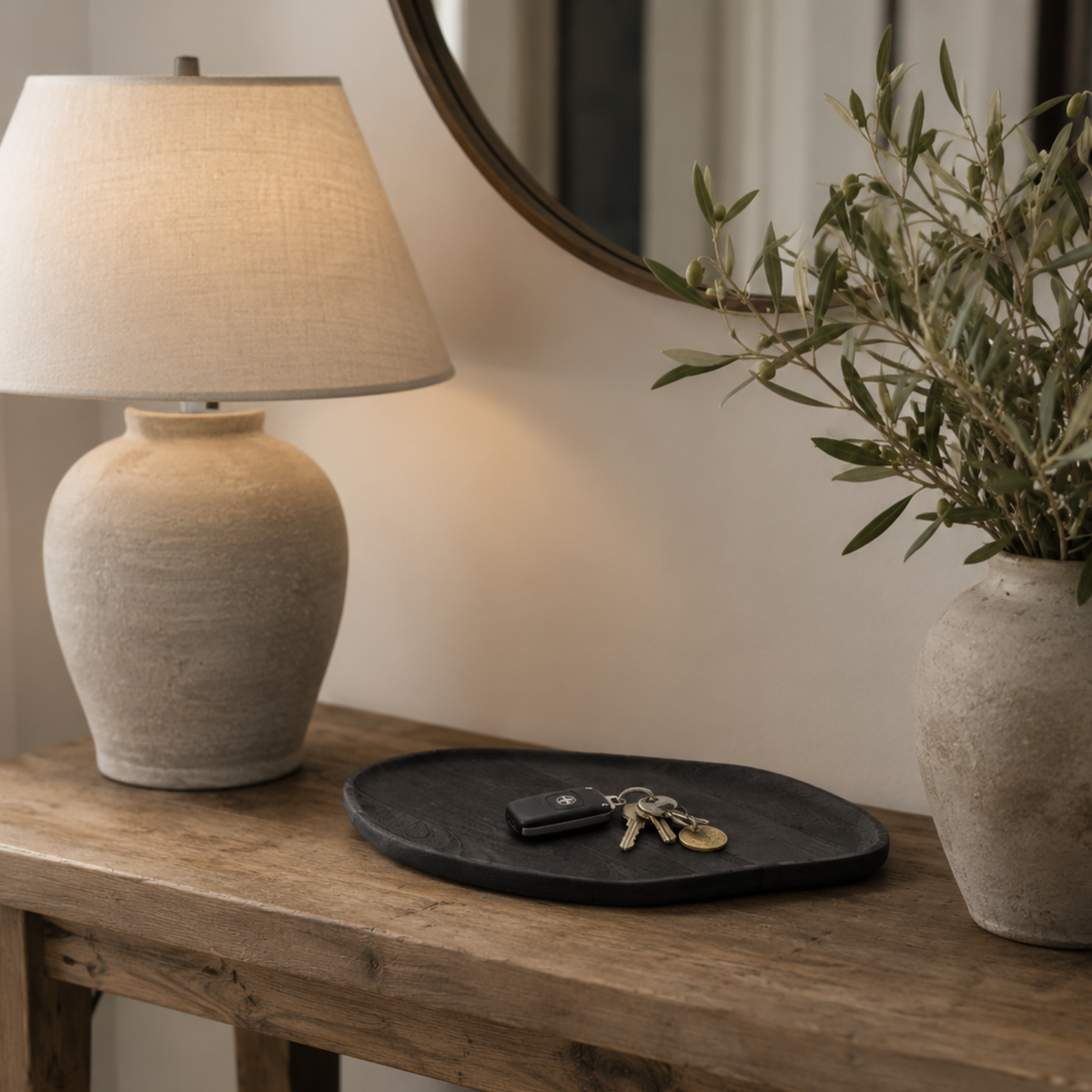 Ronia Wooden Serving Tray - Black