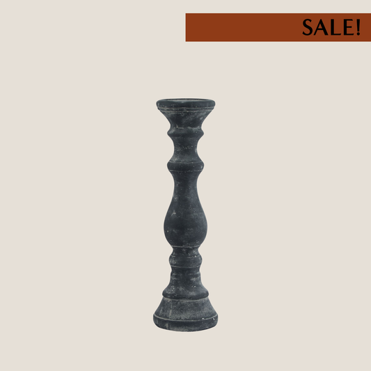 Amalfi Large Grey Column Candle Holder