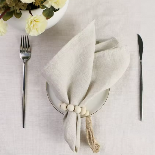Classic Linen Napkin in Natural, 40cm