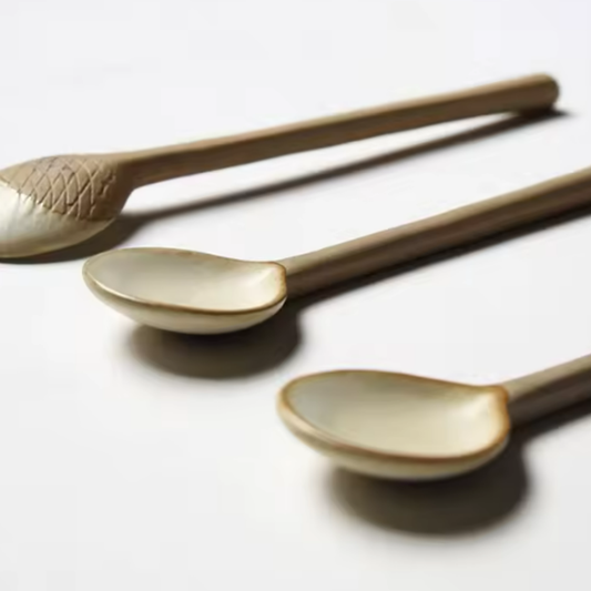 Ceramic 10cm Teaspoon - Matt Beige