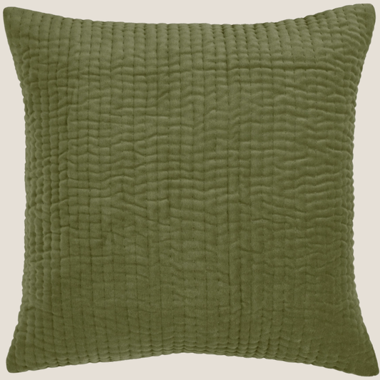 Haze Feather Filled Cushion in Sage Green