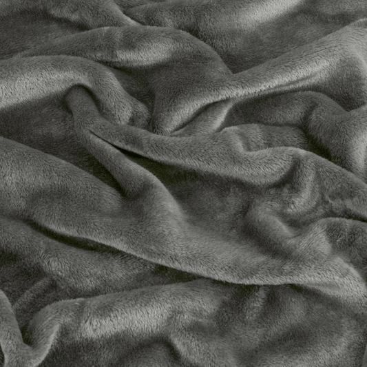 Harrow Fleece Throw in Charcoal