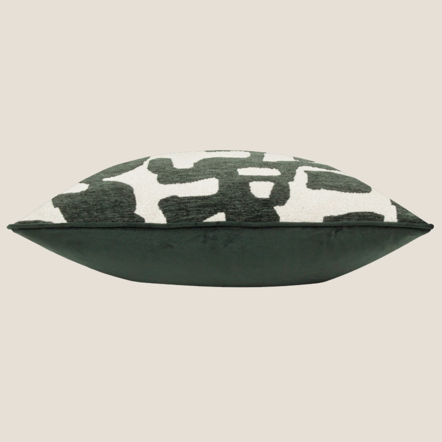 Caval Boucle Jacquard Cushion in Ivy Green