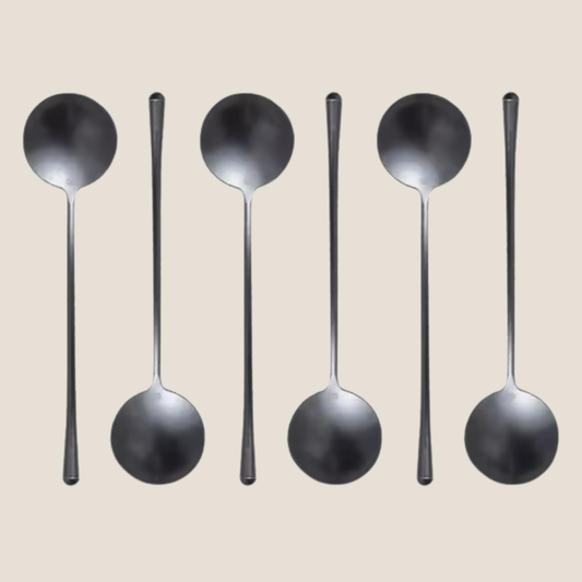 Matt Silver Small Serving Spoon