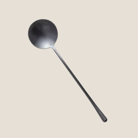 Matt Silver Small Serving Spoon