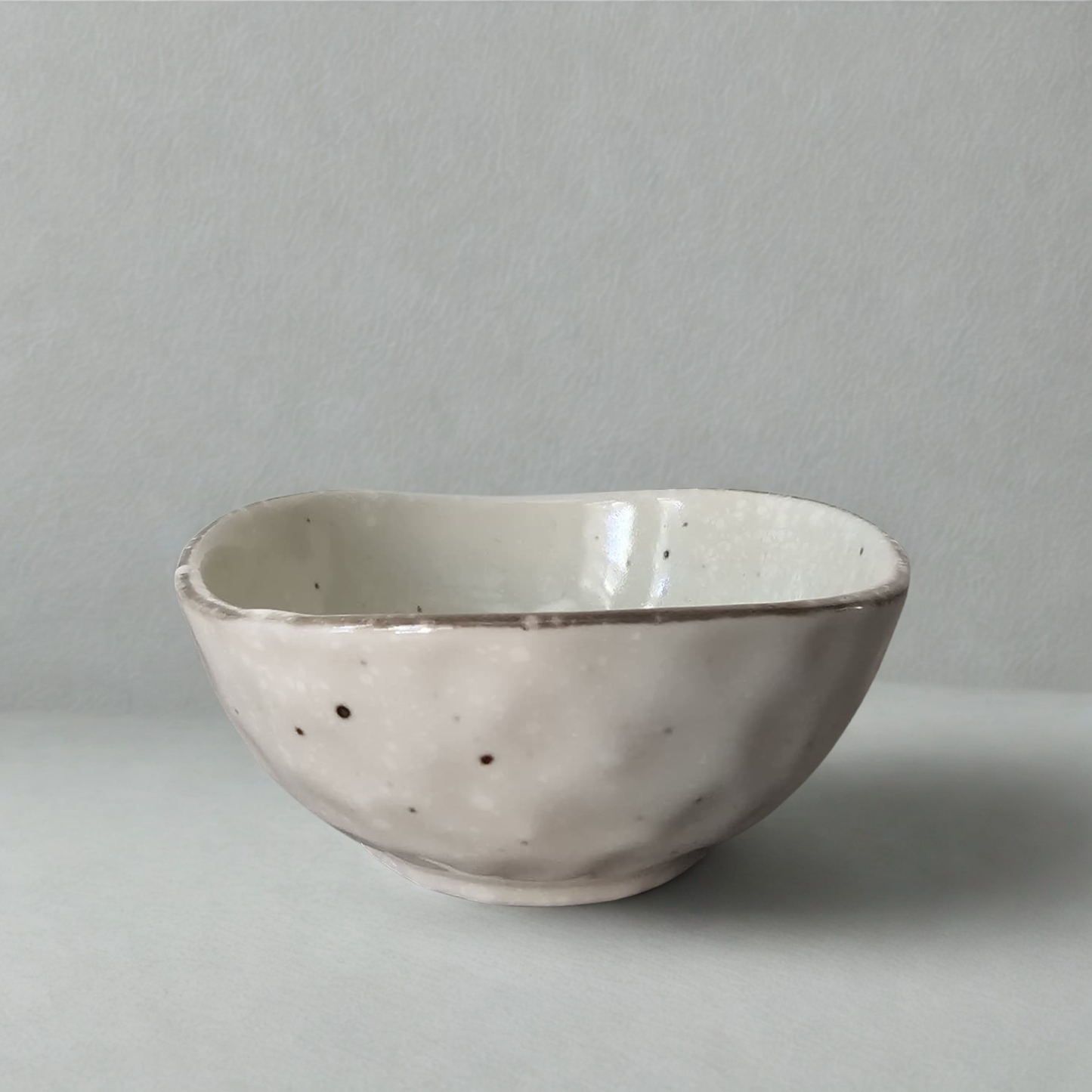 White Fleck Uneven Tapas Bowl