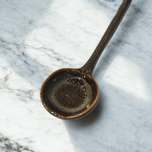 Ceramic 16cm Soup/Dip Spoon - Grey