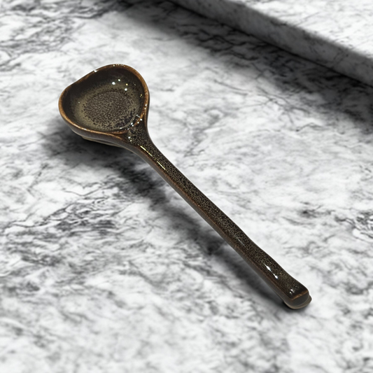 Ceramic 16cm Soup/Dip Spoon - Grey
