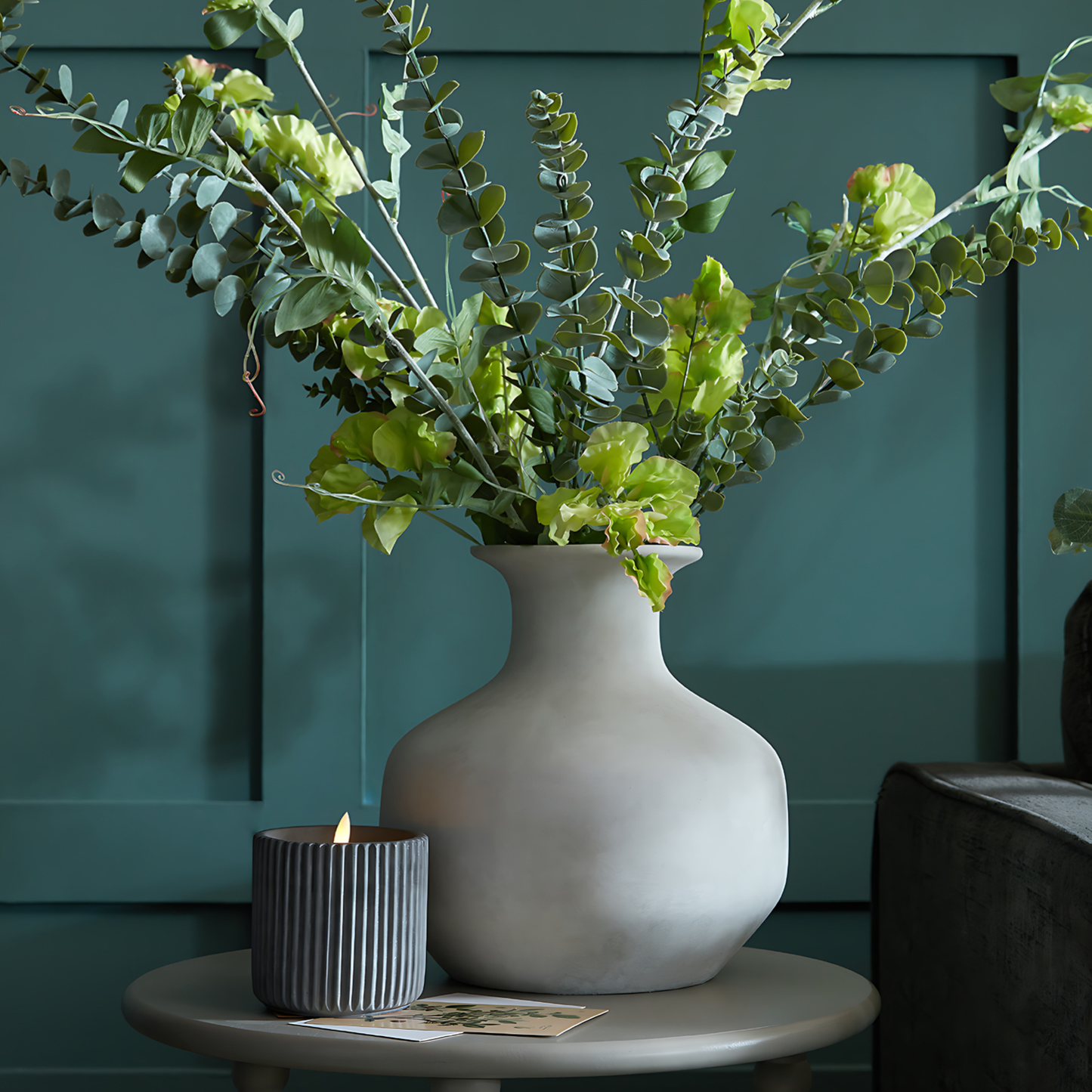 Darcy Squat Stone Vase