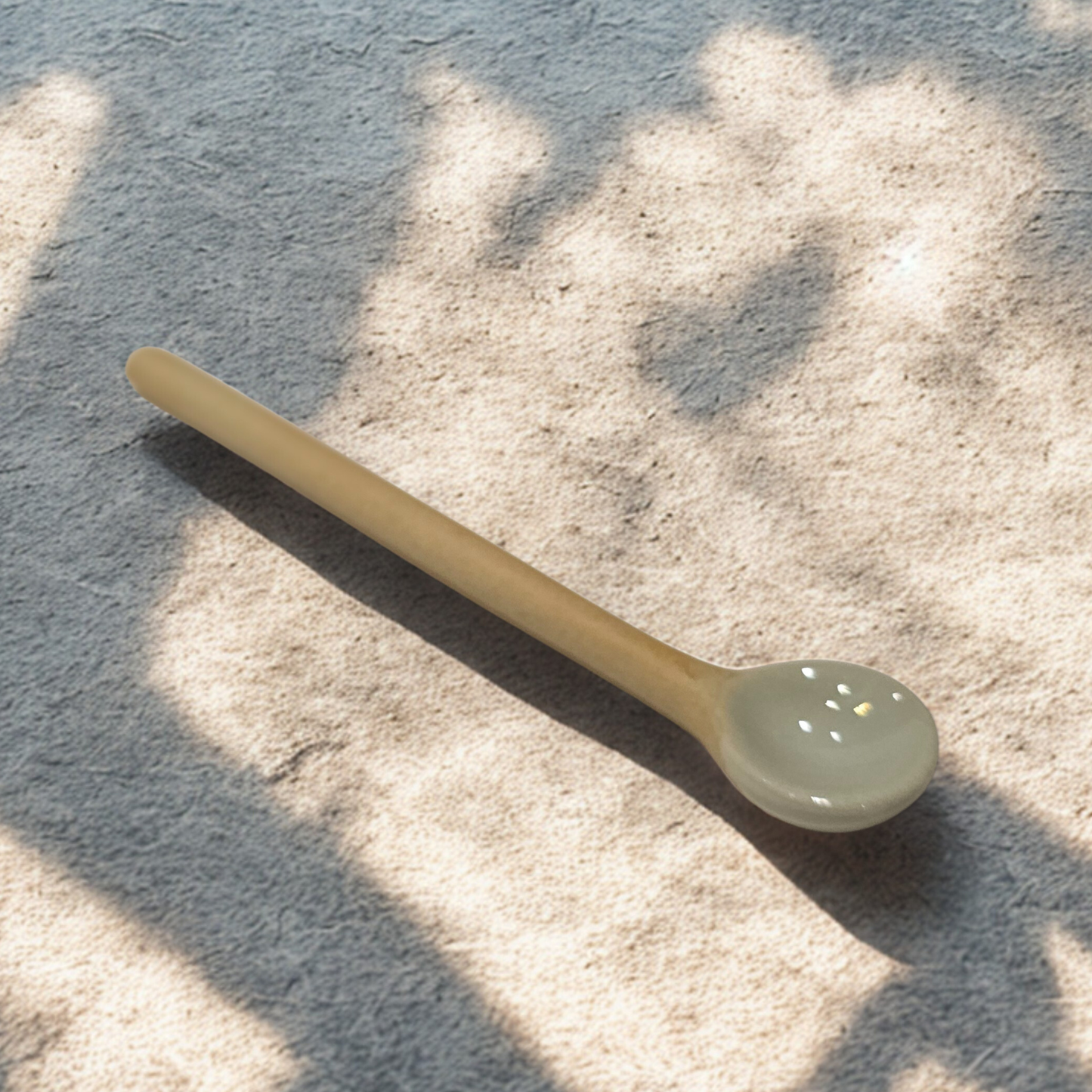 Ceramic 14cm Teaspoon - Beige/Cream