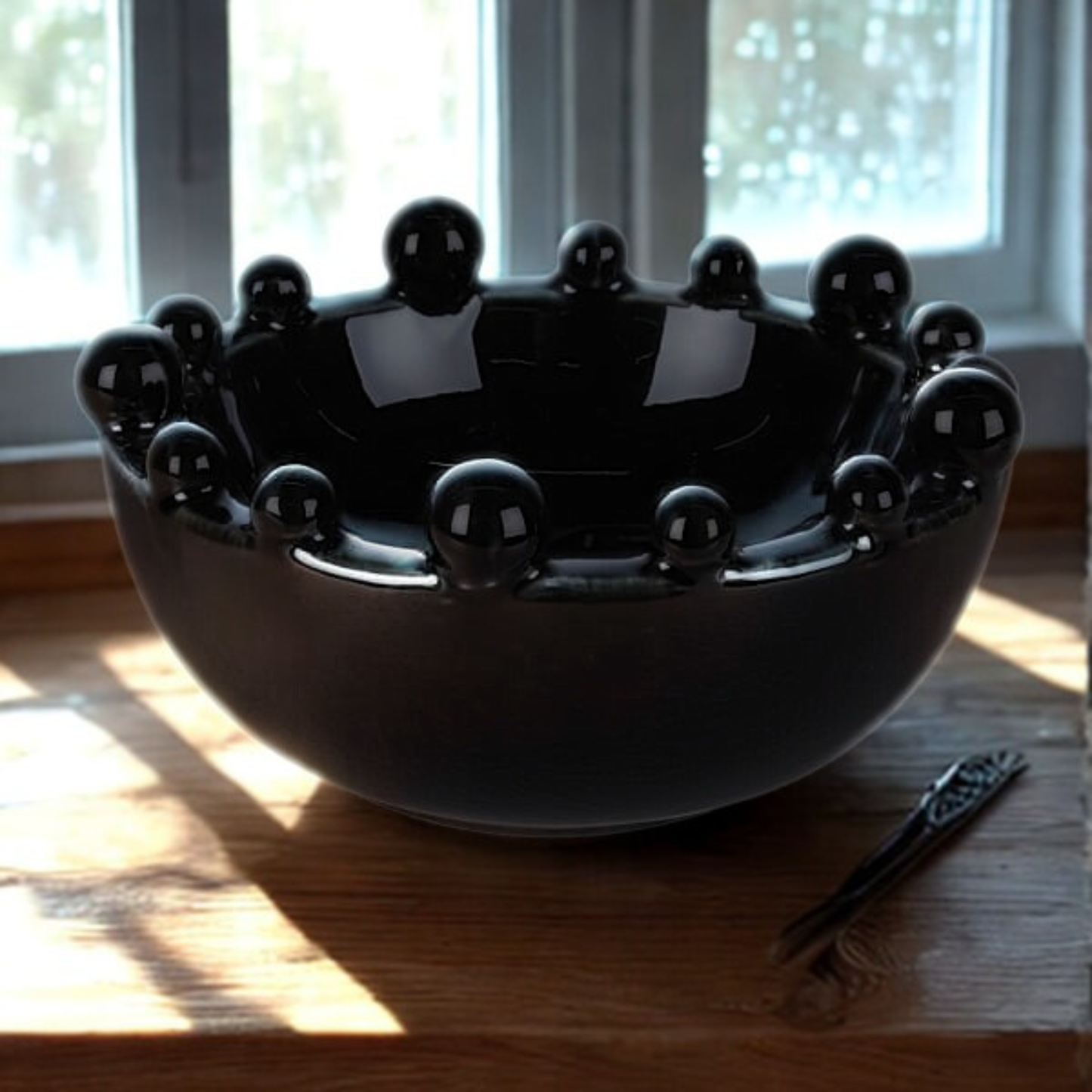 Black Trinket Bobble Bowl