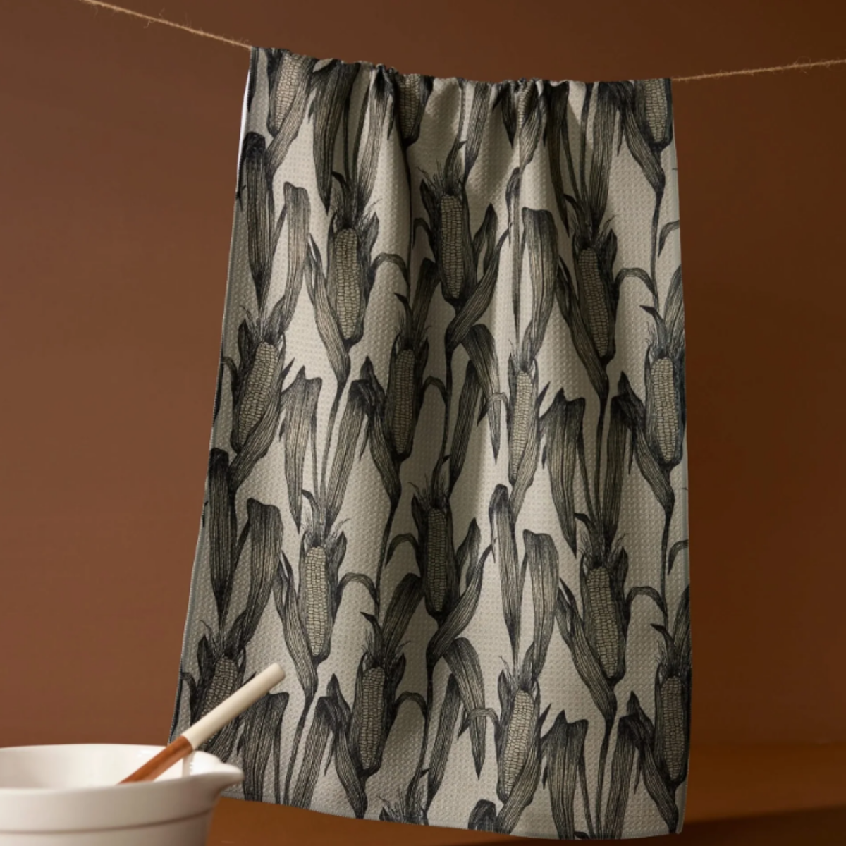 Geometry Husk Tea Towel