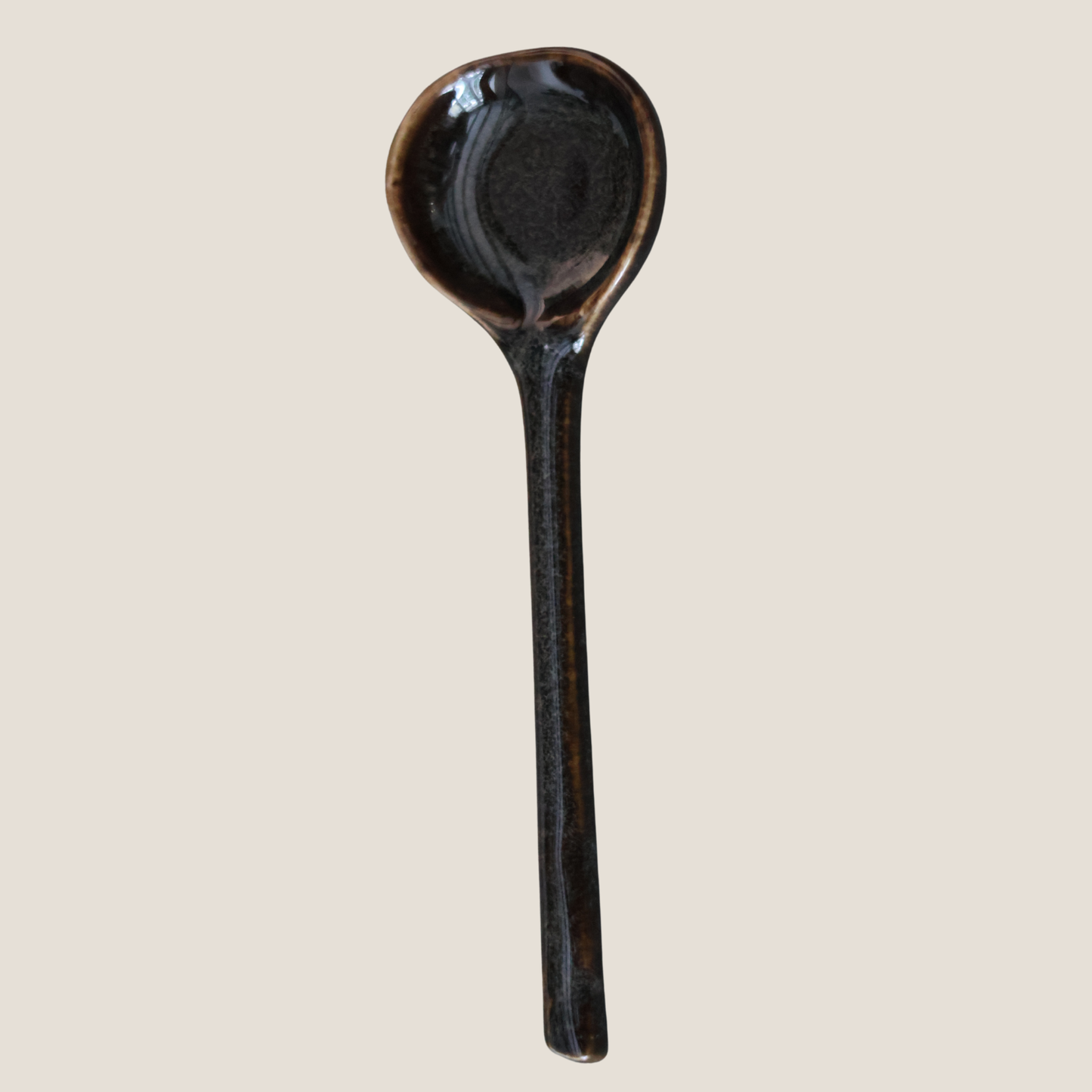 Ceramic 16cm Soup/Dip Spoon - Grey