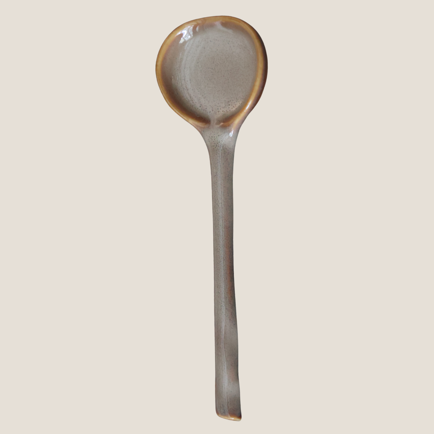 Ceramic 16cm Soup/Dip Spoon - Beige