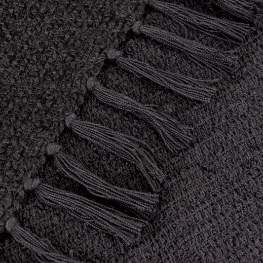 Candar Textured Boucle Throw in Black