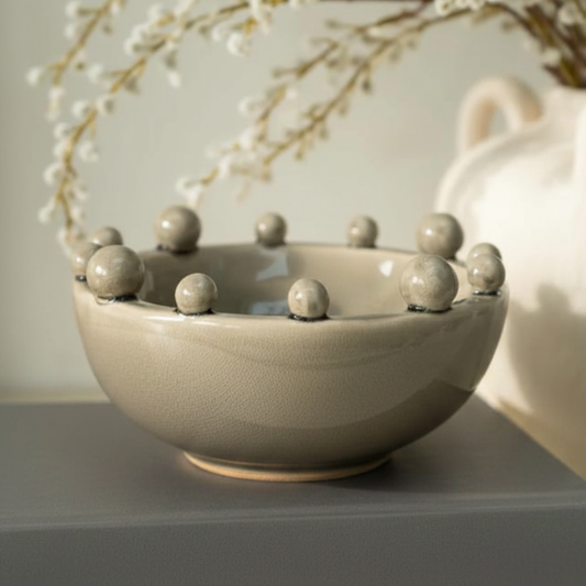 Grey Trinket Bobble Bowl