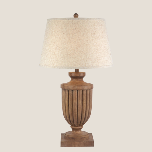 Tassora Table Lamp With Edged Linen Shade