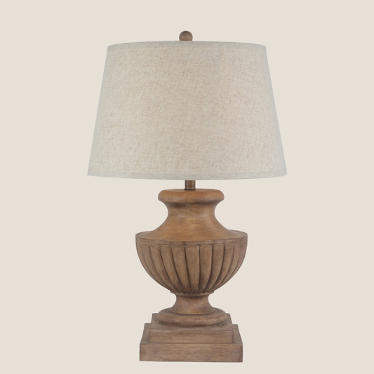 Marbelle Table Lamp With Edged Linen Shade