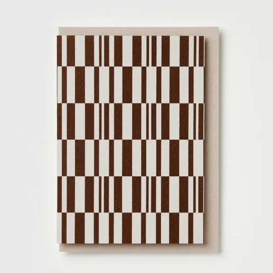Blank Greeting Card - Umber Tile