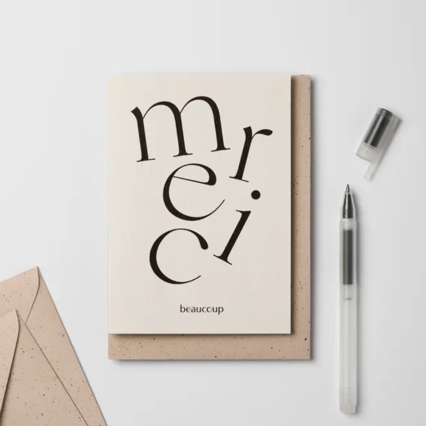 Thank You Greeting Card - Serif Type
