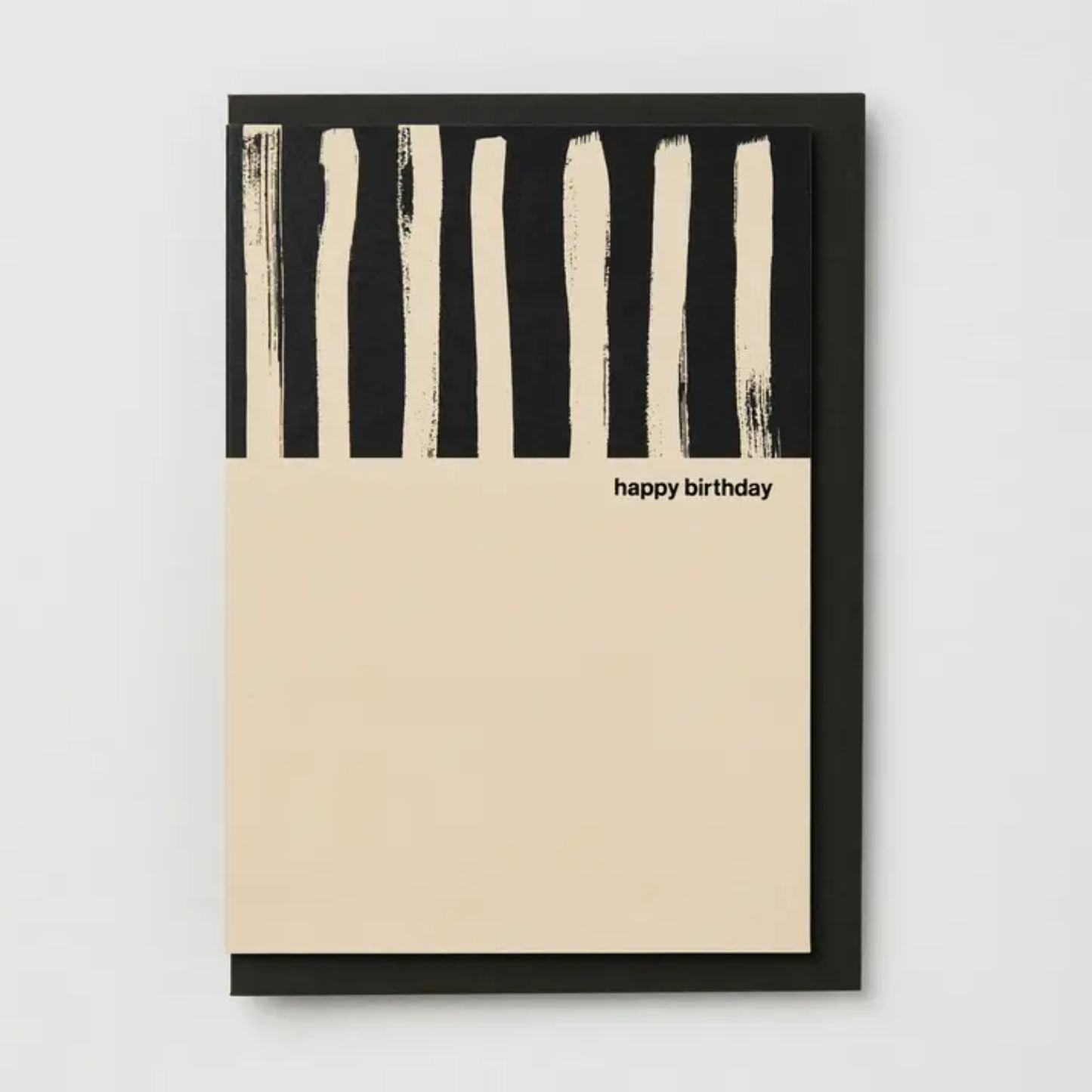 Happy Birthday Greeting Card - Painted Stripe
