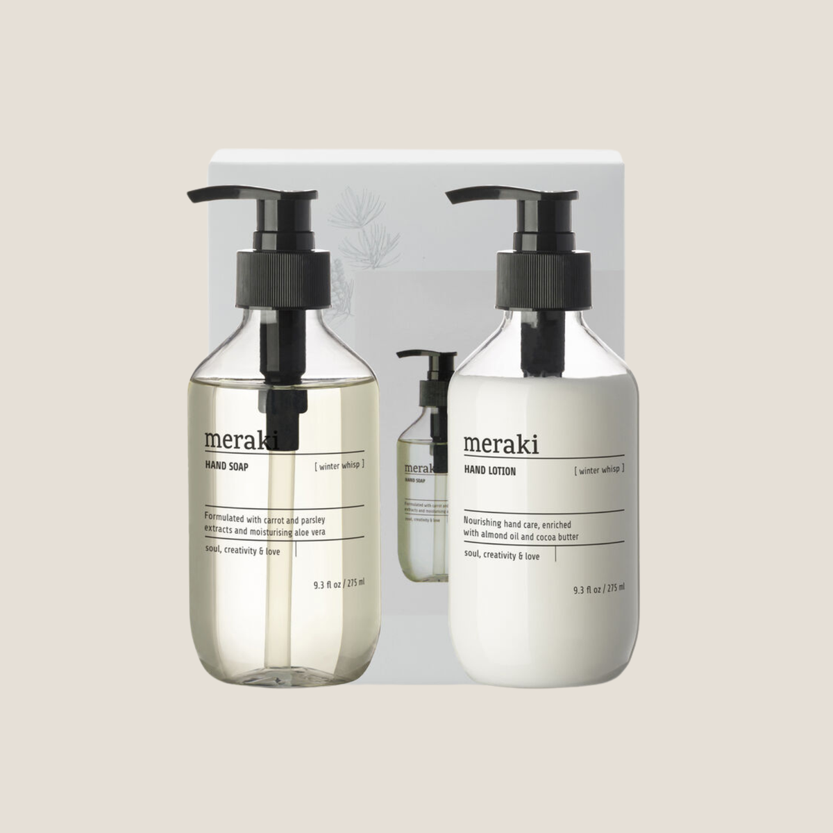 Meraki Gift Box, Winter Whisp Hand Soap & Lotion
