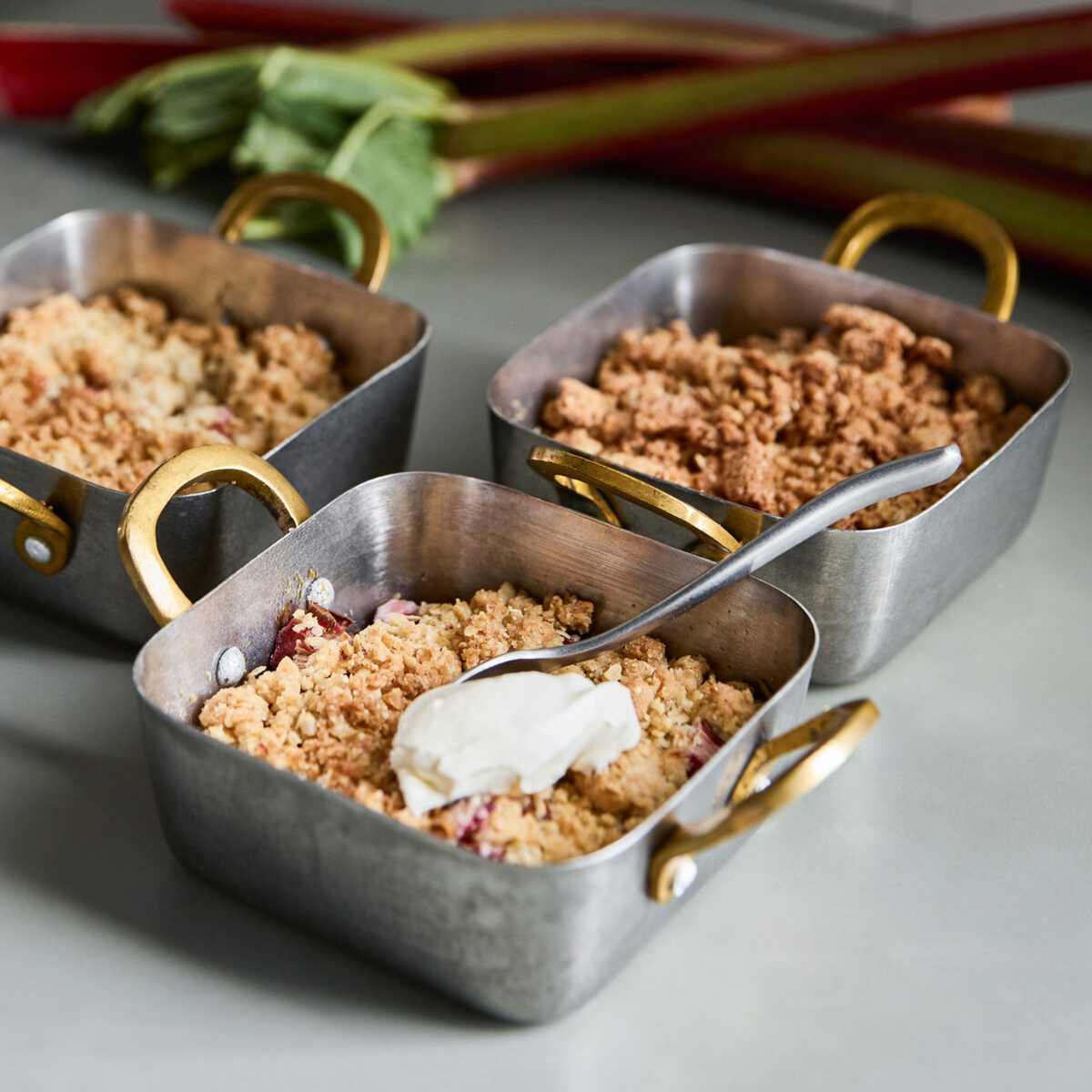 Presentation Pan with Antique Gold Handles