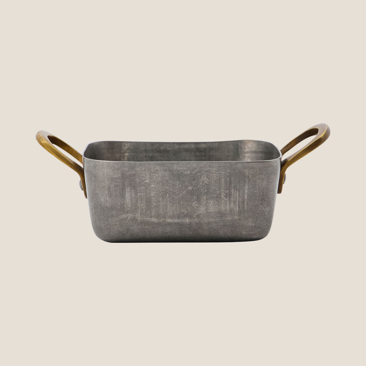 Presentation Pan with Antique Gold Handles