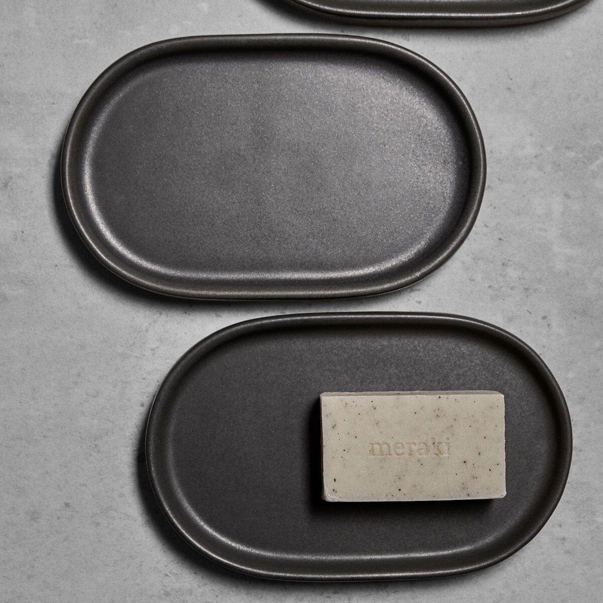 Datura Small Tray, Dark Grey