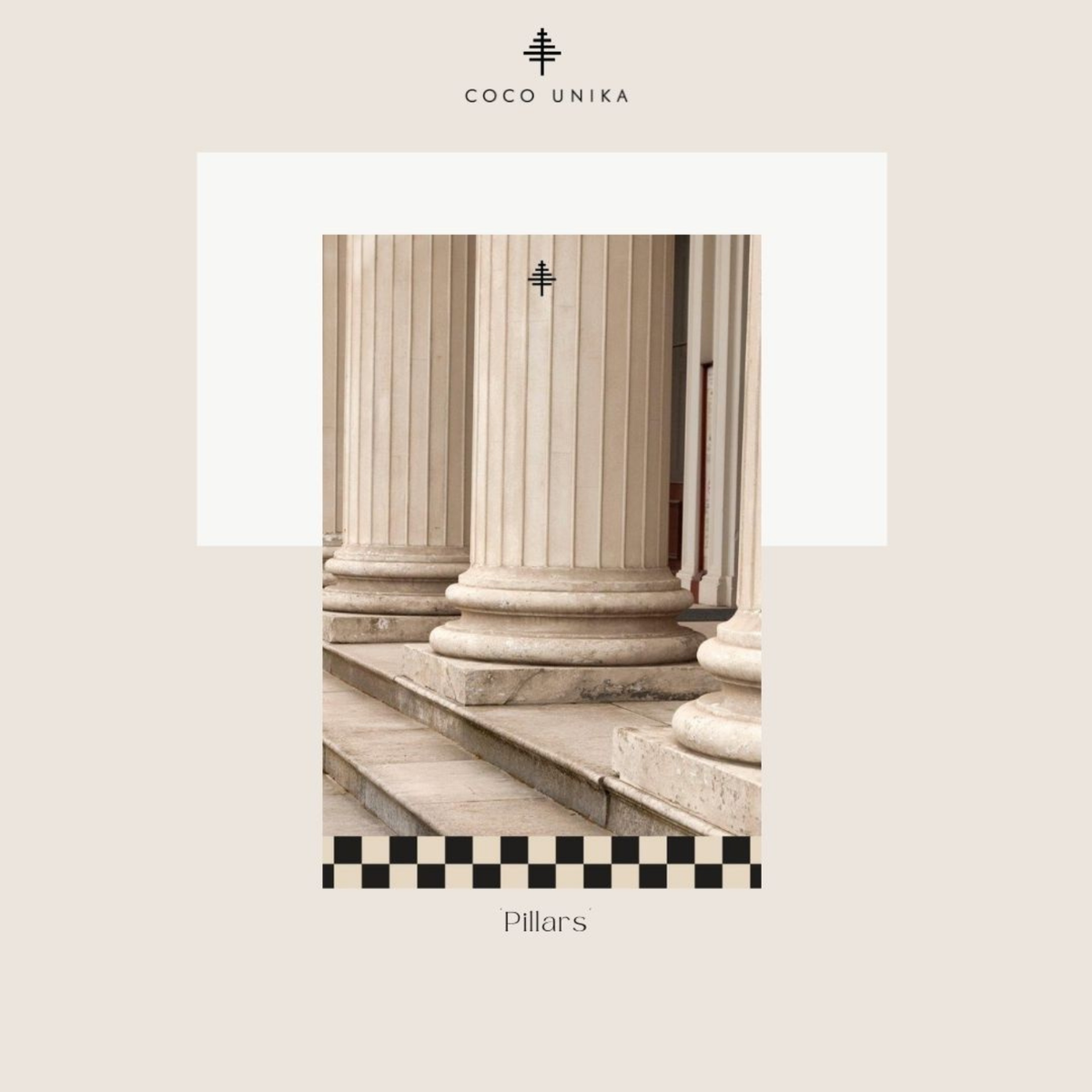 Coco Unika Luxury Microfibre Teatowel, Pillars