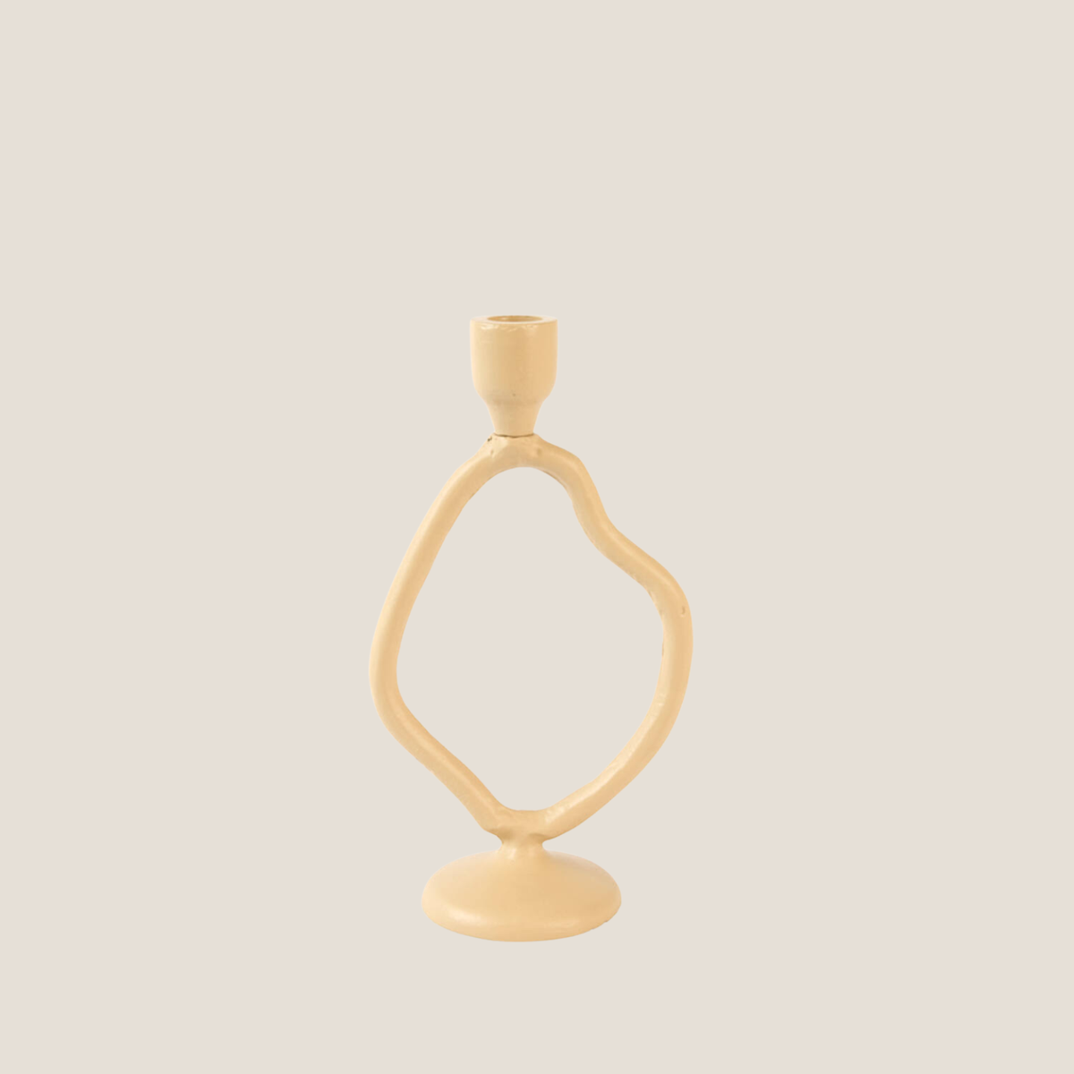Jezra Large Candle Stick, Sand
