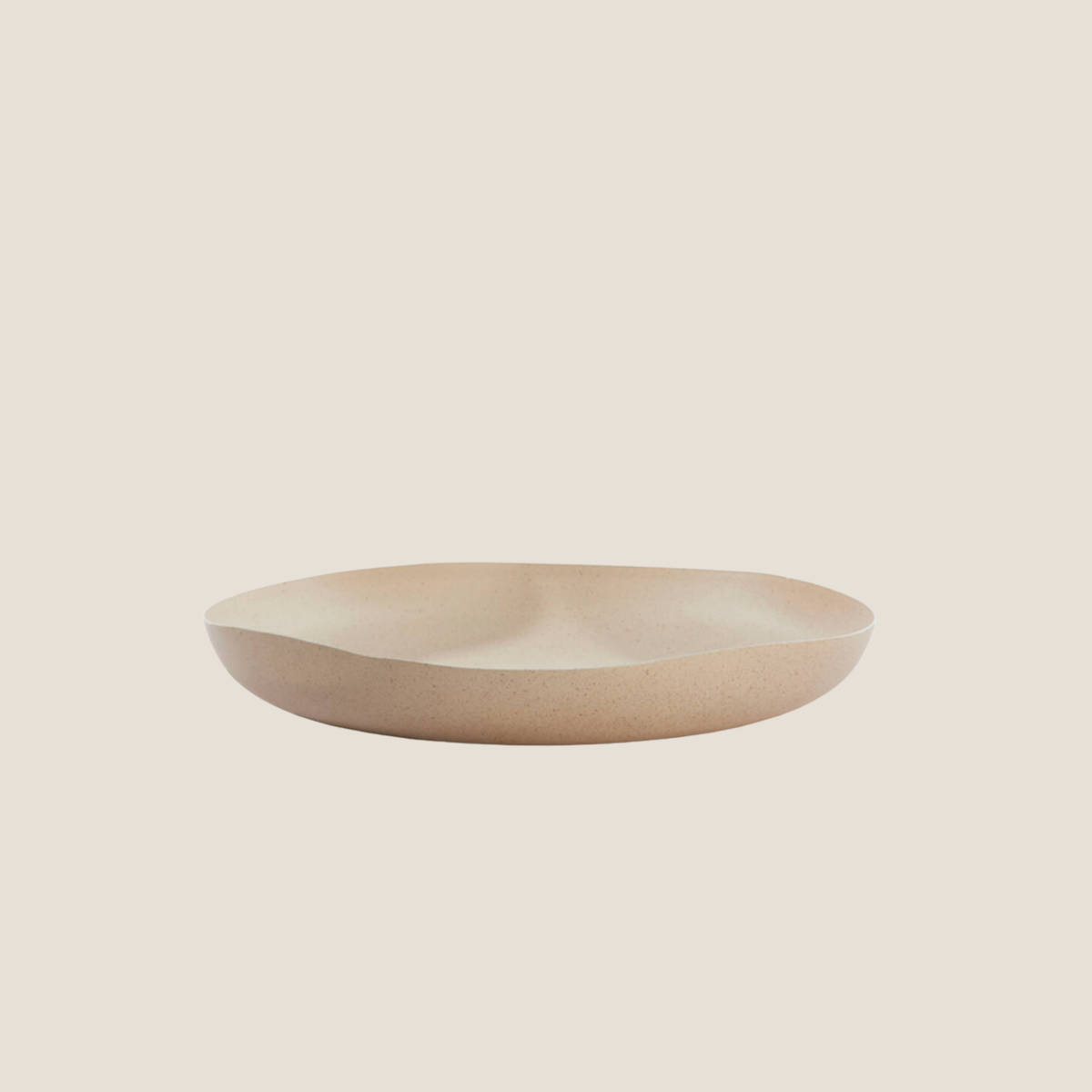 Anzio Large Metal Platter - Sand/Light Brown Speckle