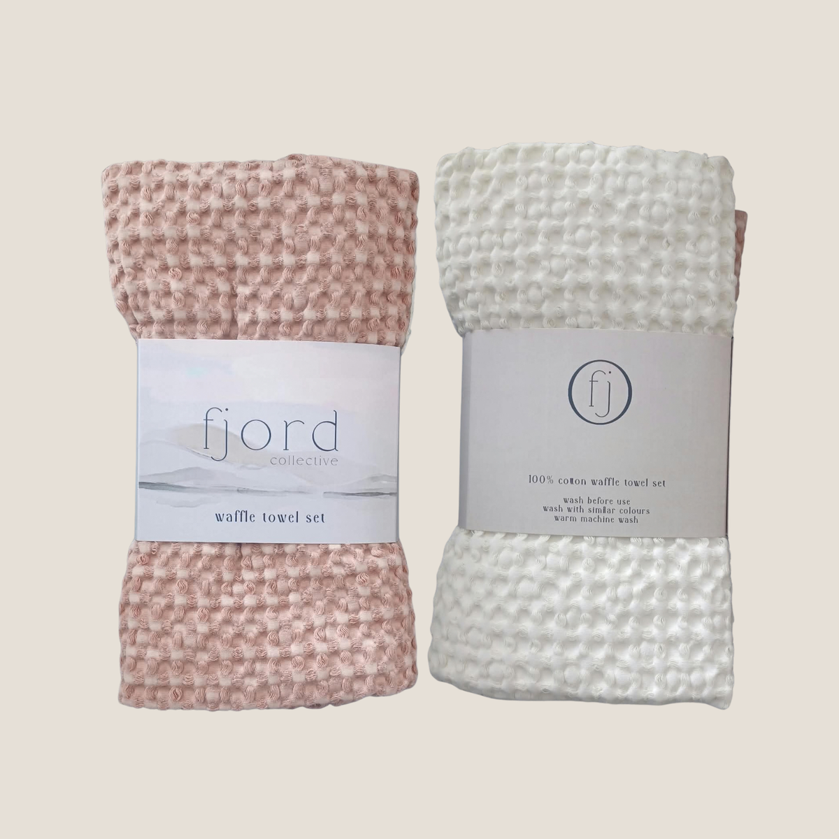 Blush Classic Waffle Towel Set