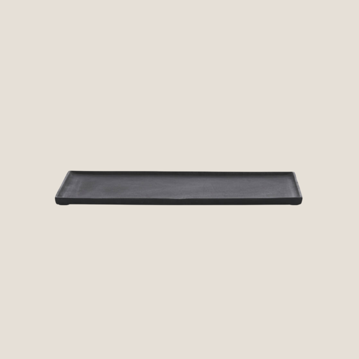Maes Large Rectangle Metal Tray - Black