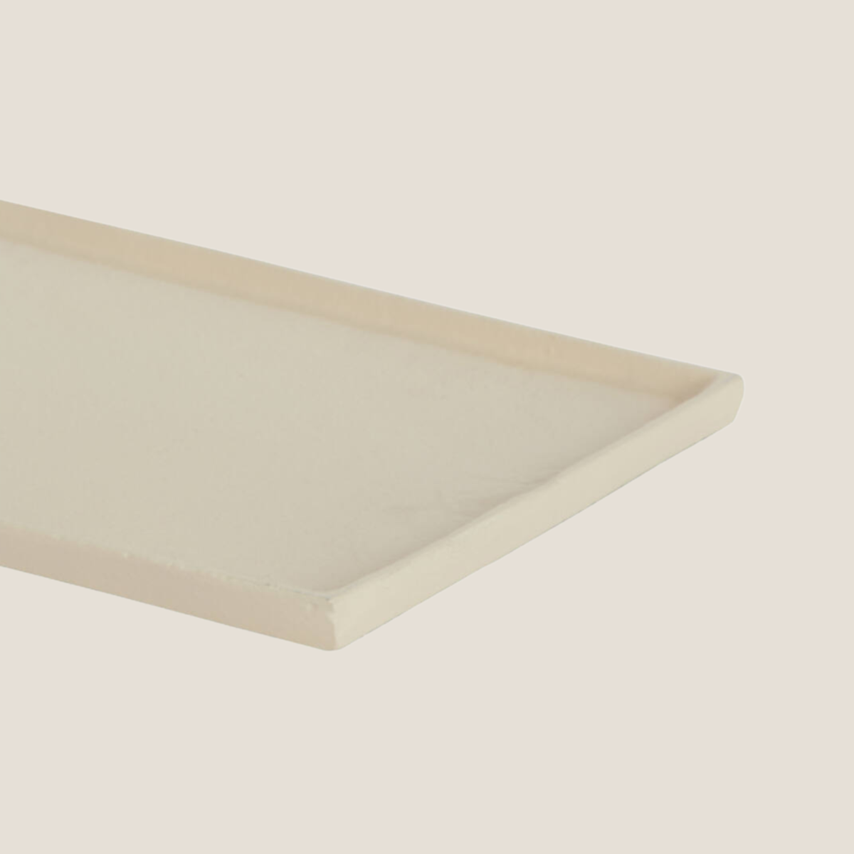 Maes Large Rectangle Metal Tray - Cream