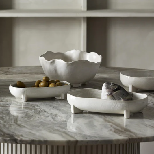 Pemba Tray in Offwhite, Small