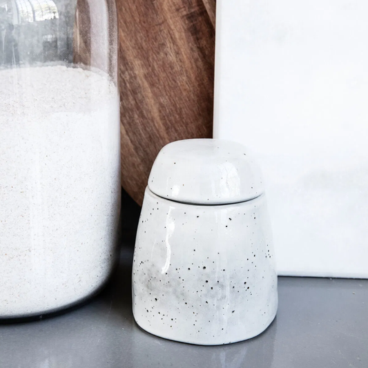 Rustic Sugar Bowl, Grey/Blue