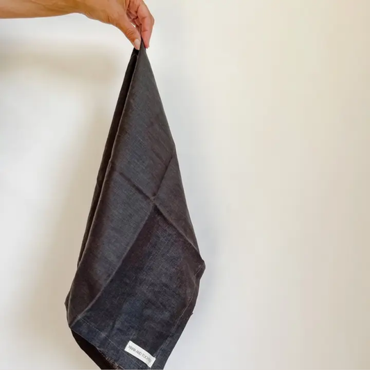 Linen Tea Towel in Charcoal