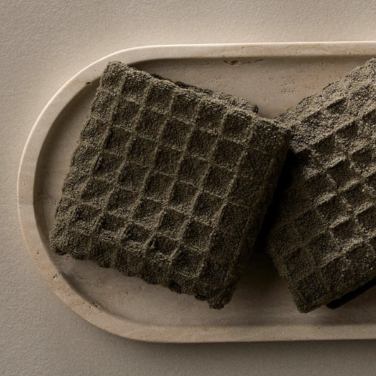 Geometry Forest Waffle Wash Cloths, 3pk