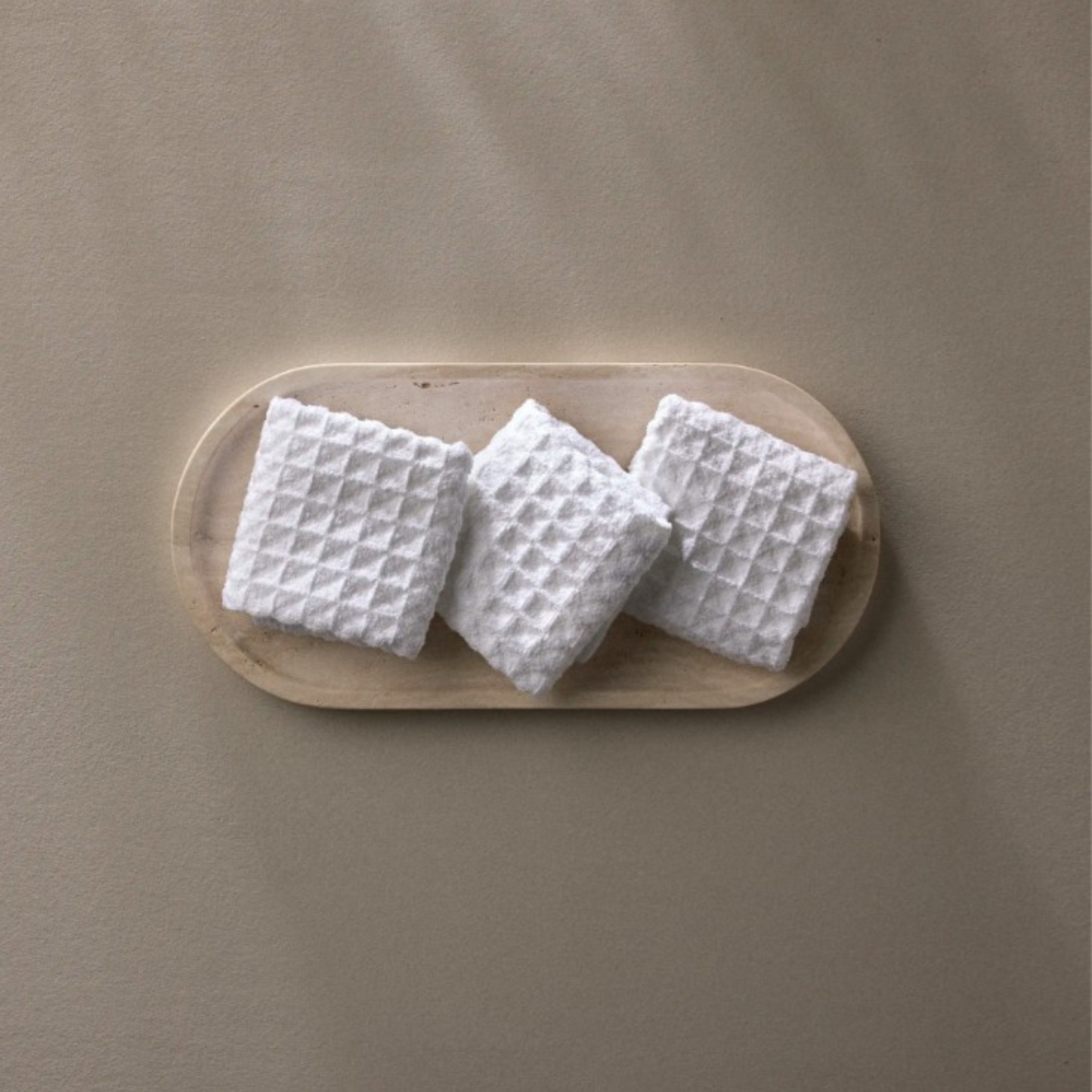 Geometry Cloud Waffle Wash Cloths, 3pk