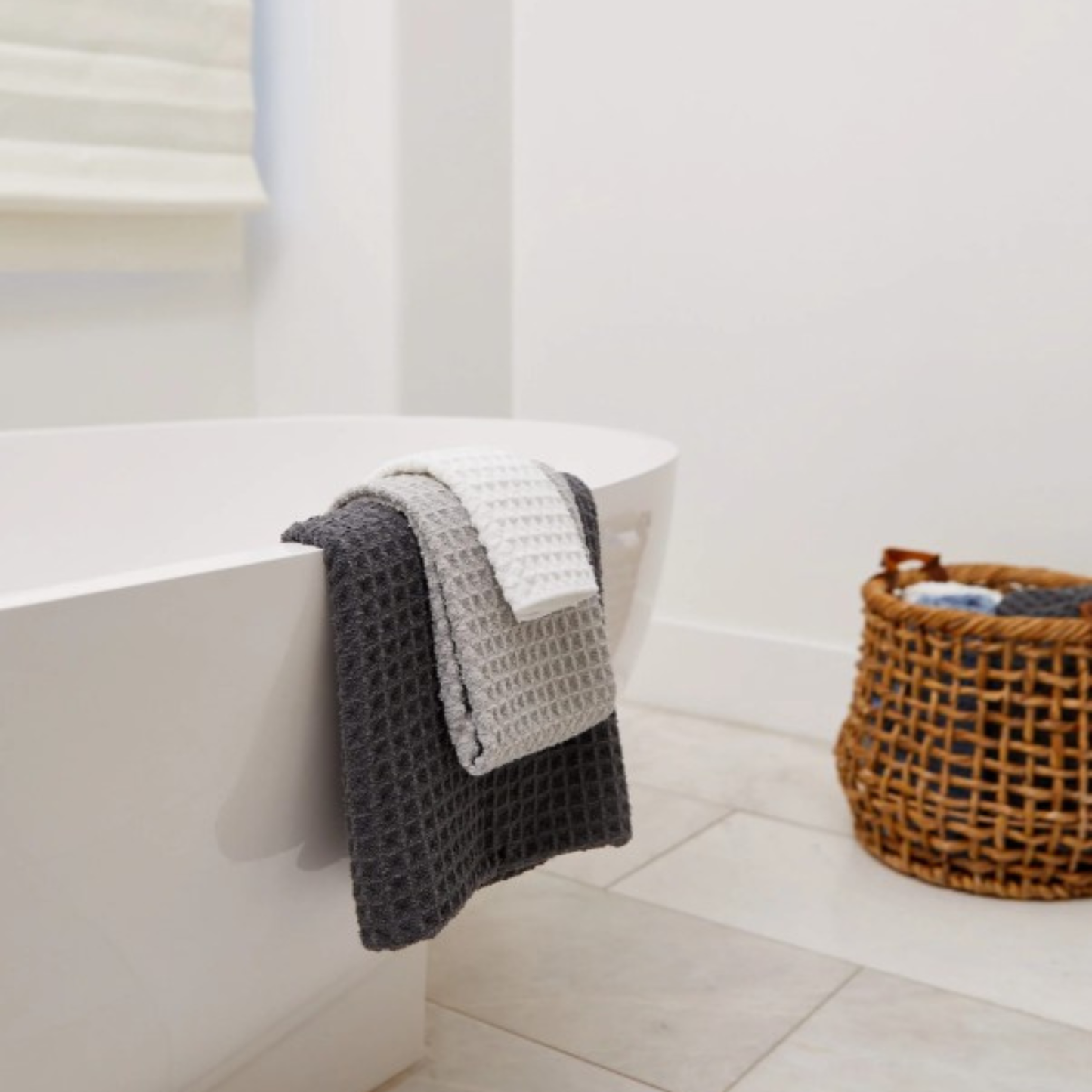 Geometry Cloud Waffle Wash Cloths, 3pk