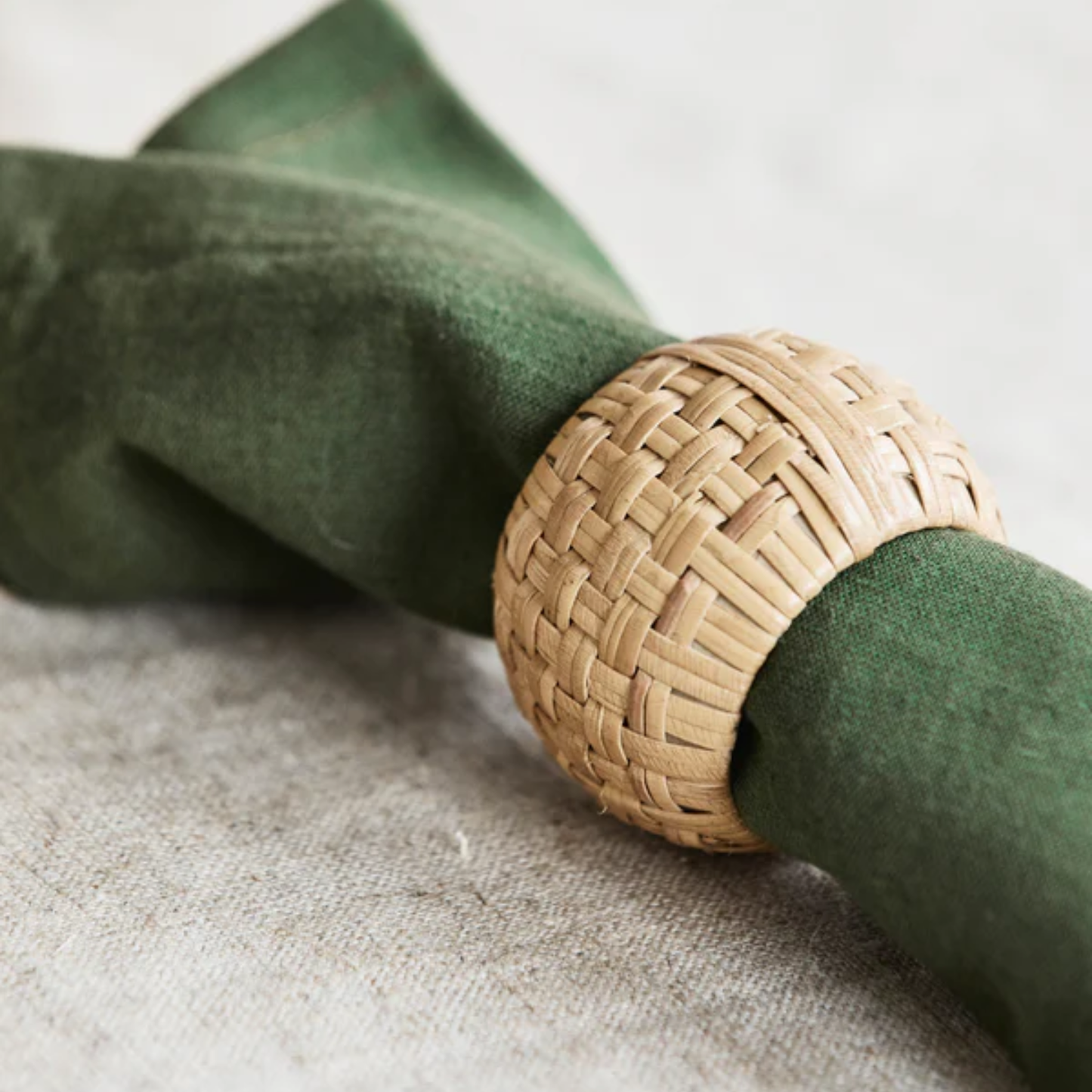 Classic Cotton-Mix Napkins in Dark Green