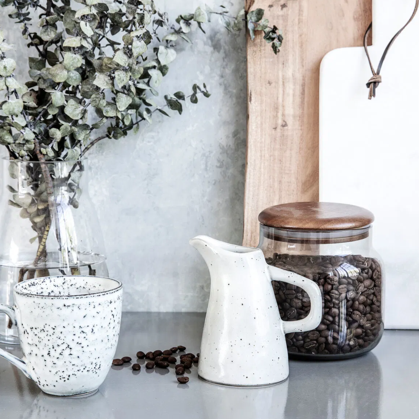 Rustic Jug, Grey/Blue