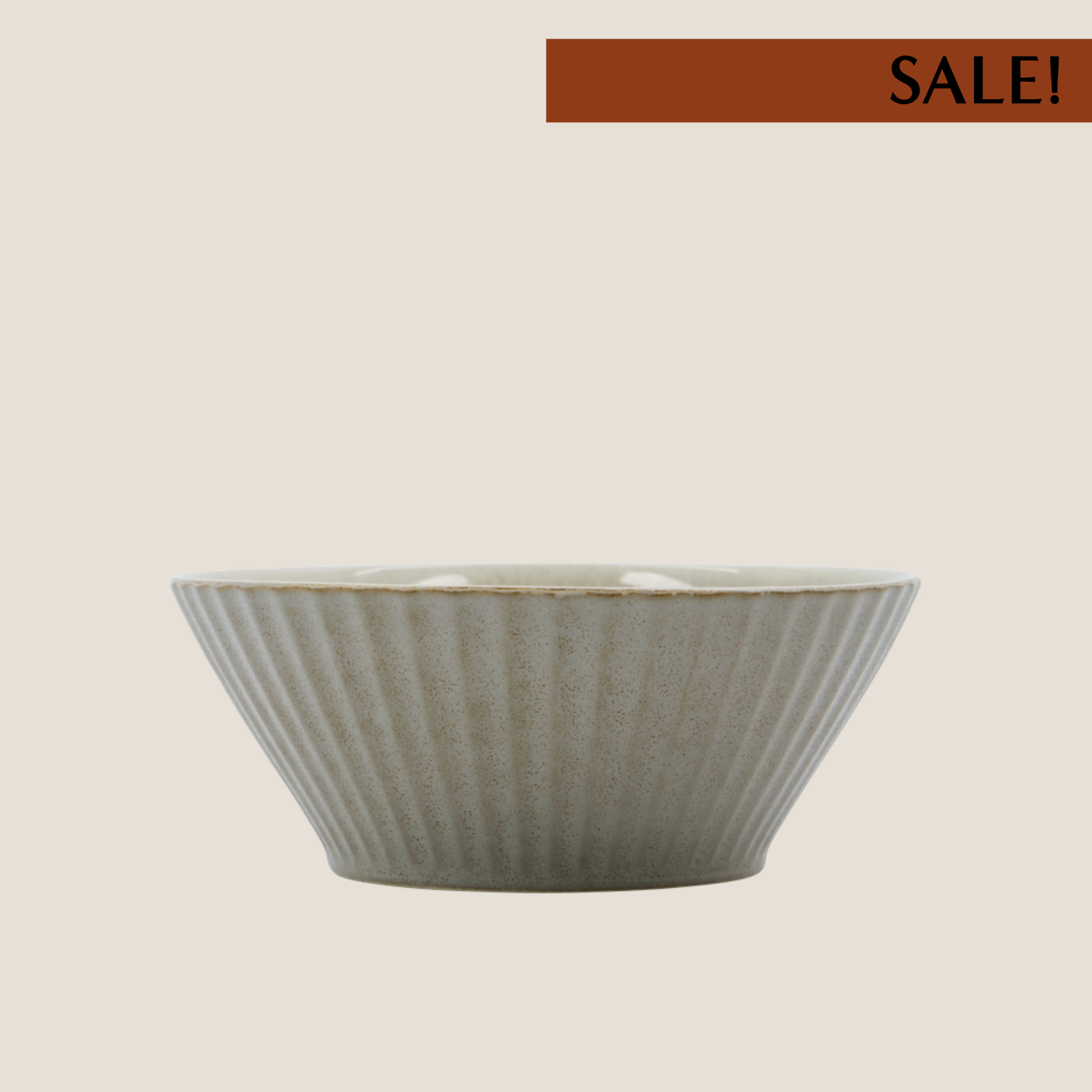 Pleat Small Bowl, Grey/Brown