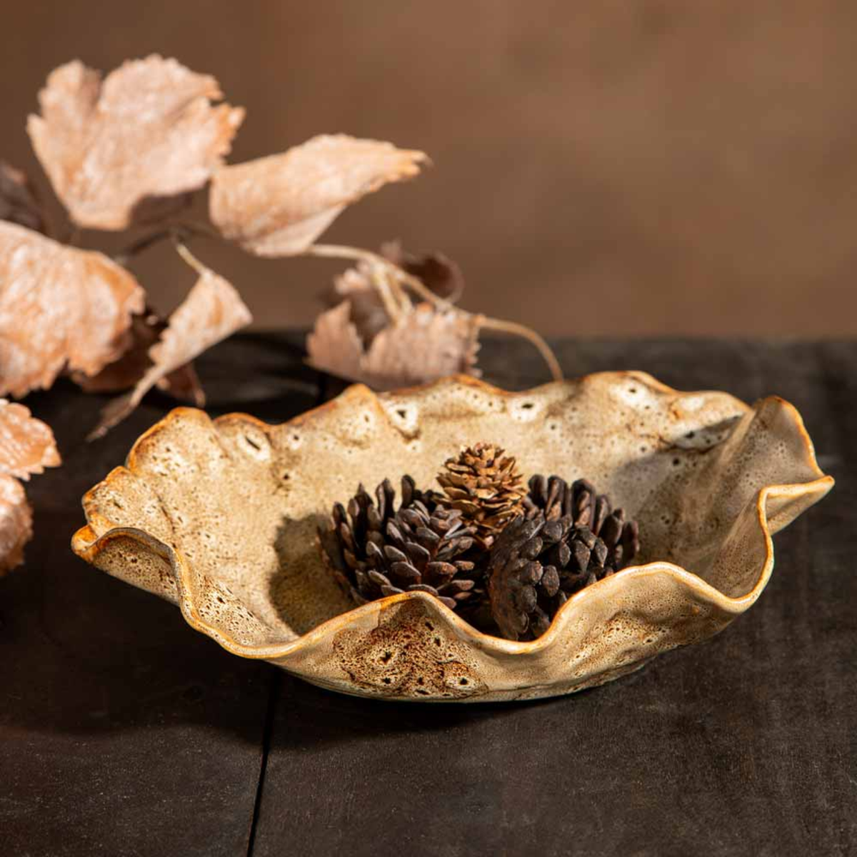 Banda Ceramic Bowl - Brown